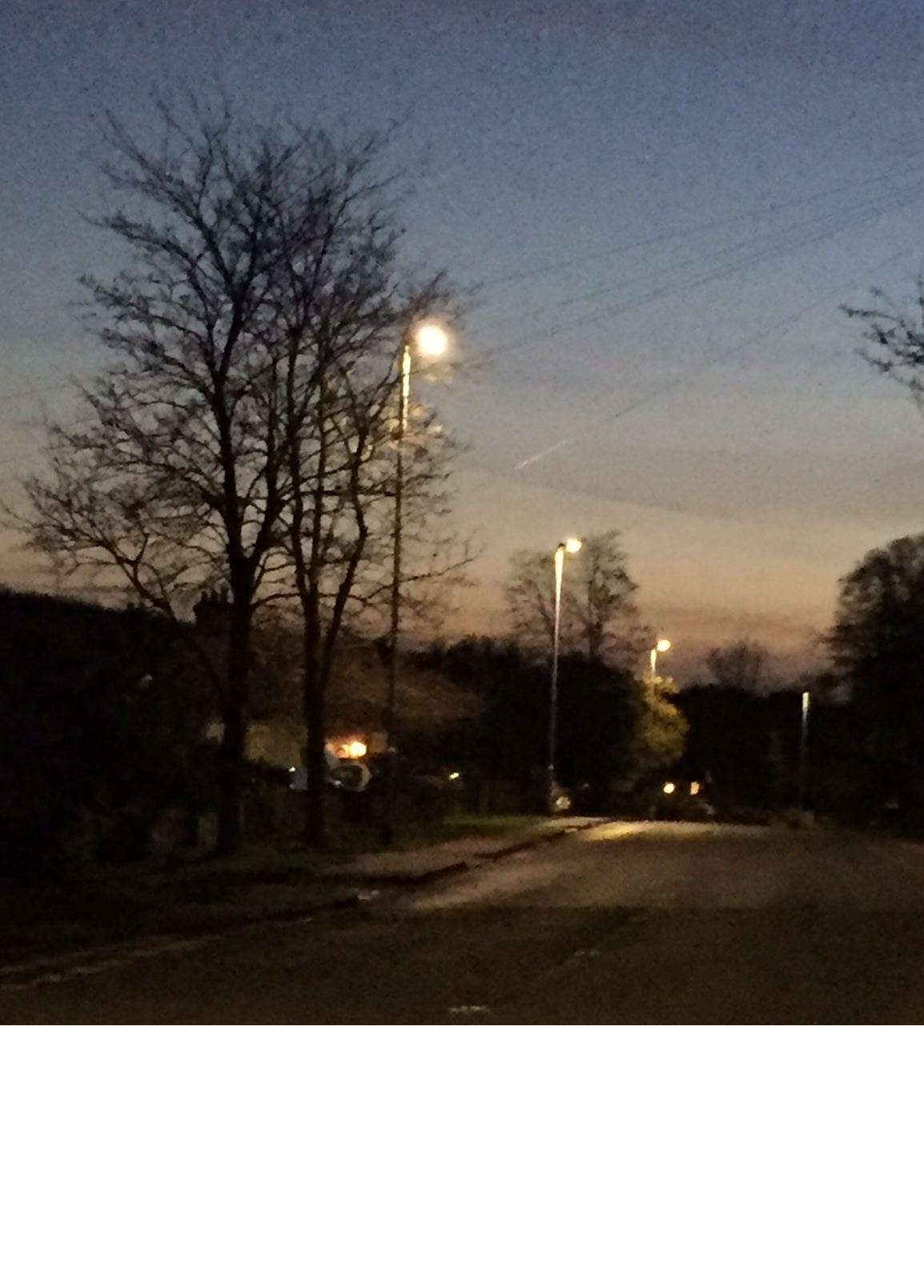 The new street lights on Stagsden Road